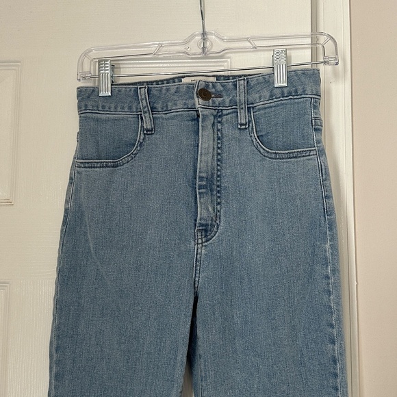 Excellent Show Me Your Mumu Nashville Slim Flare Jeans Size 25 Light Wash - Picture 2 of 8